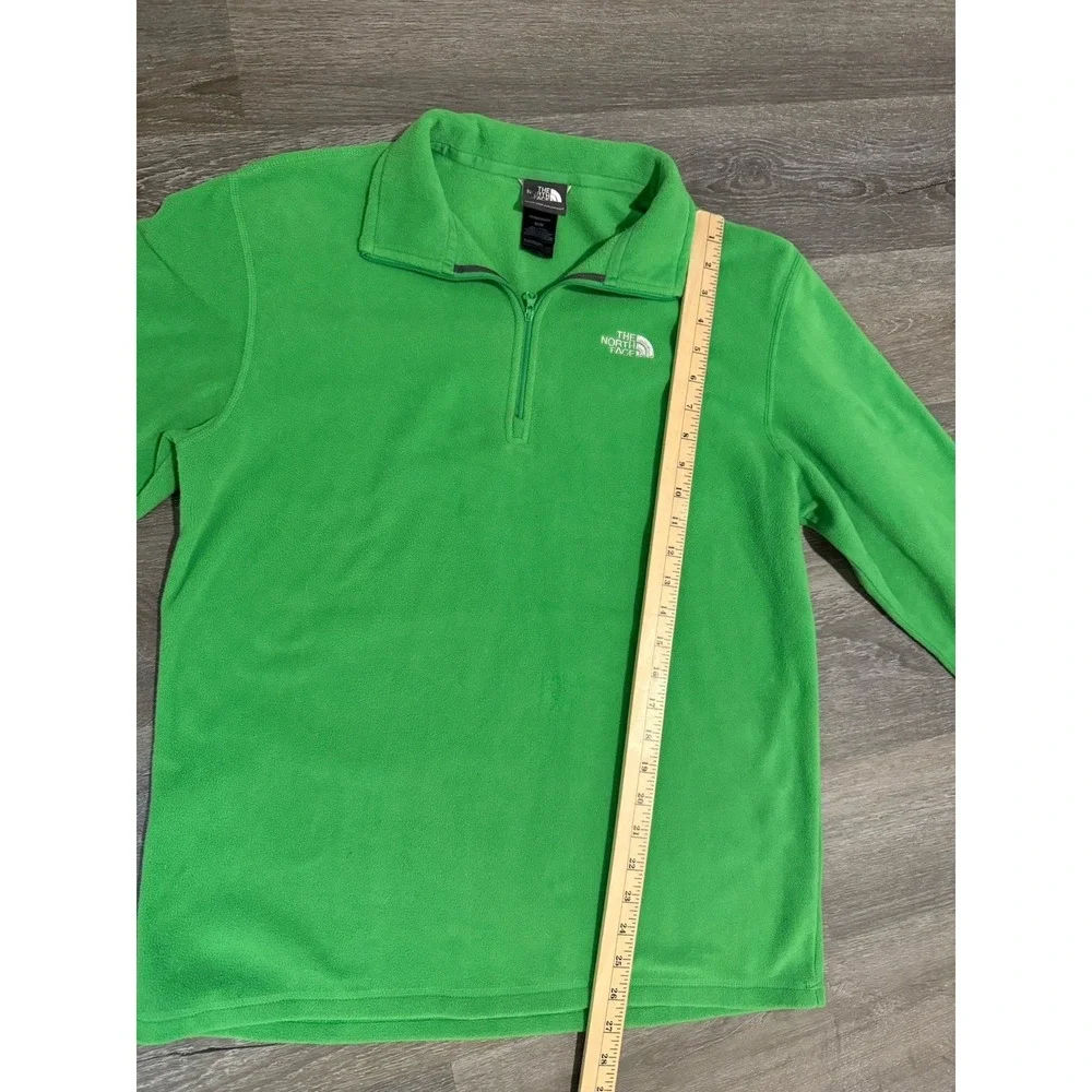 The North Face Sweater Mens M Green Fleece Quarter Zip Sweatshirt‎ Long Sleeve